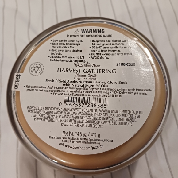 NWT! Bath & Body Works 3 Wick Candle (Harvest Gathering) - Picture 6 of 6